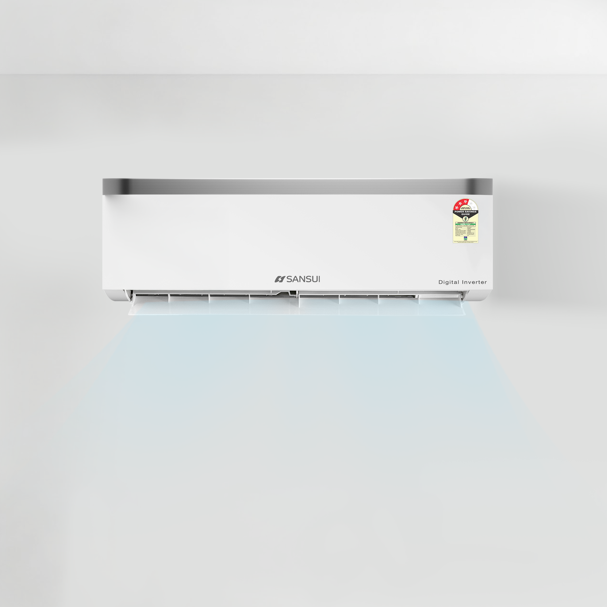 Sansui 1 Ton 3 Star Split Inverter AC with 100% Copper Tubing, Zen Cool Technology, 5-In-1 Convertible Mode, 4-Way Swing & Blue Fin (JSP123SICG)