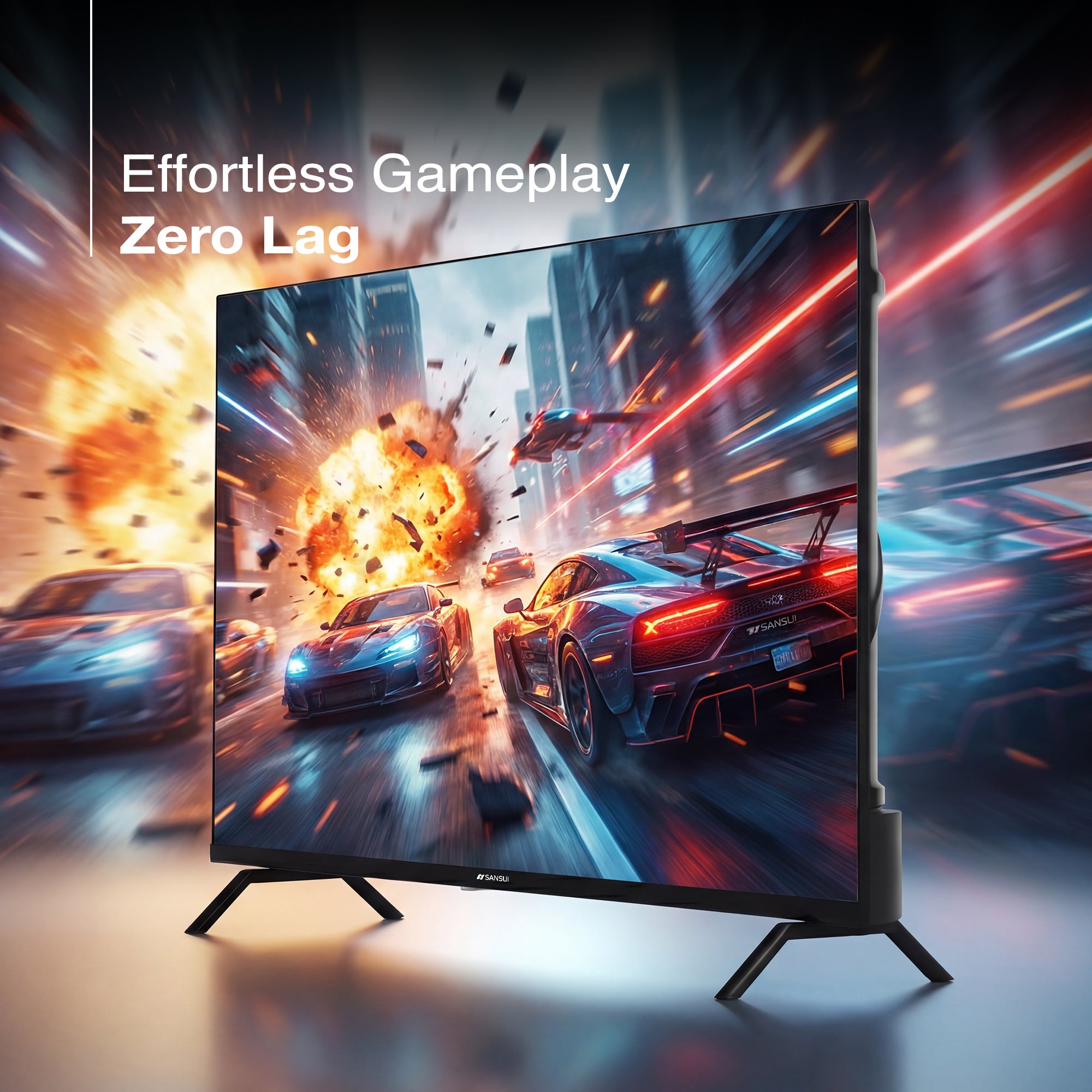 Sansui 102cm (40) Full HD Google TV with HDR10, Dolby Audio, Surround Sound, Google Assistant & FloLED (JSW40FHG5)