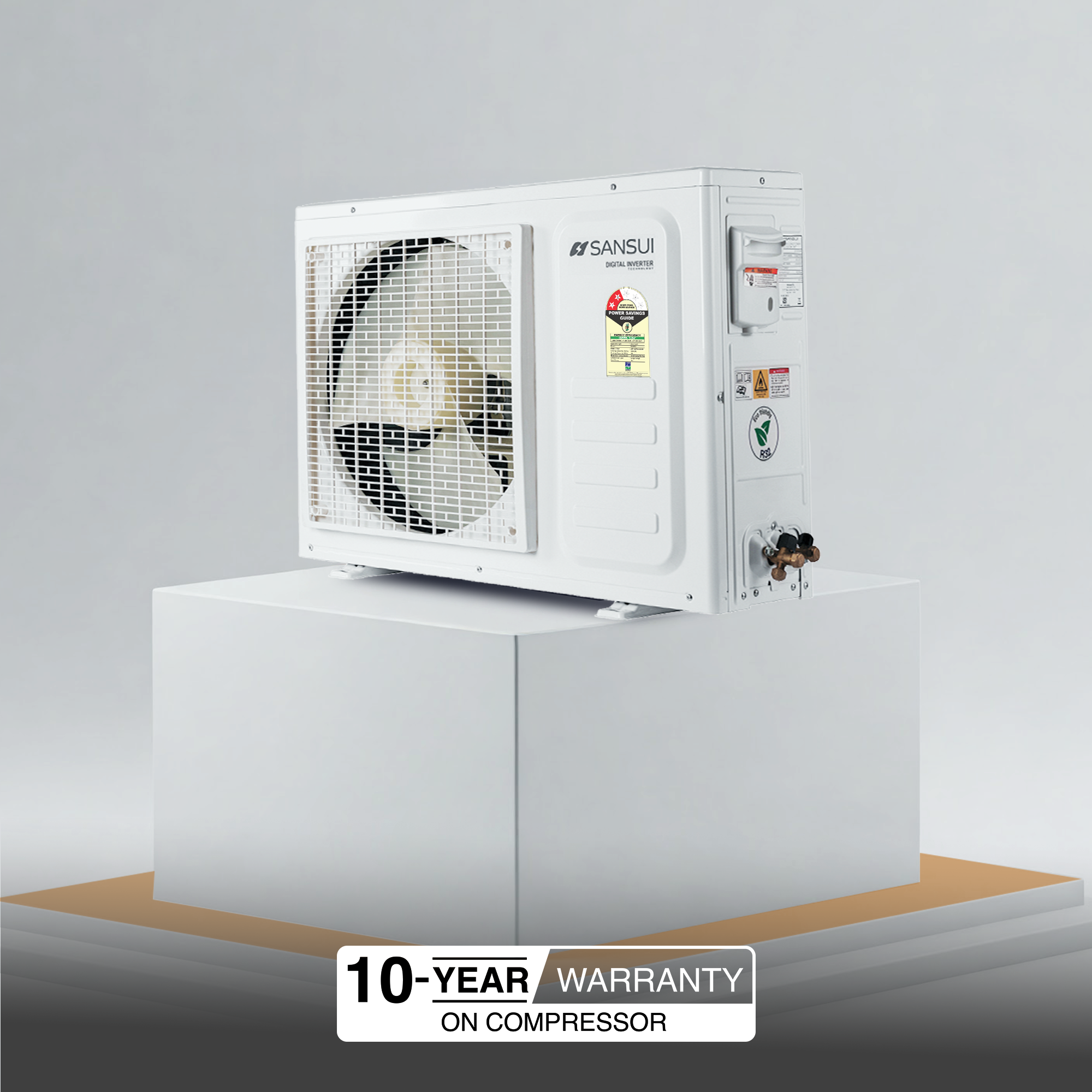 Sansui 1.5 Ton 2 Star Fixed Speed Split AC with Zen Cool, 4-Way Swing, 100% Copper Tubing & Blue Fin (JSP182FSCG)