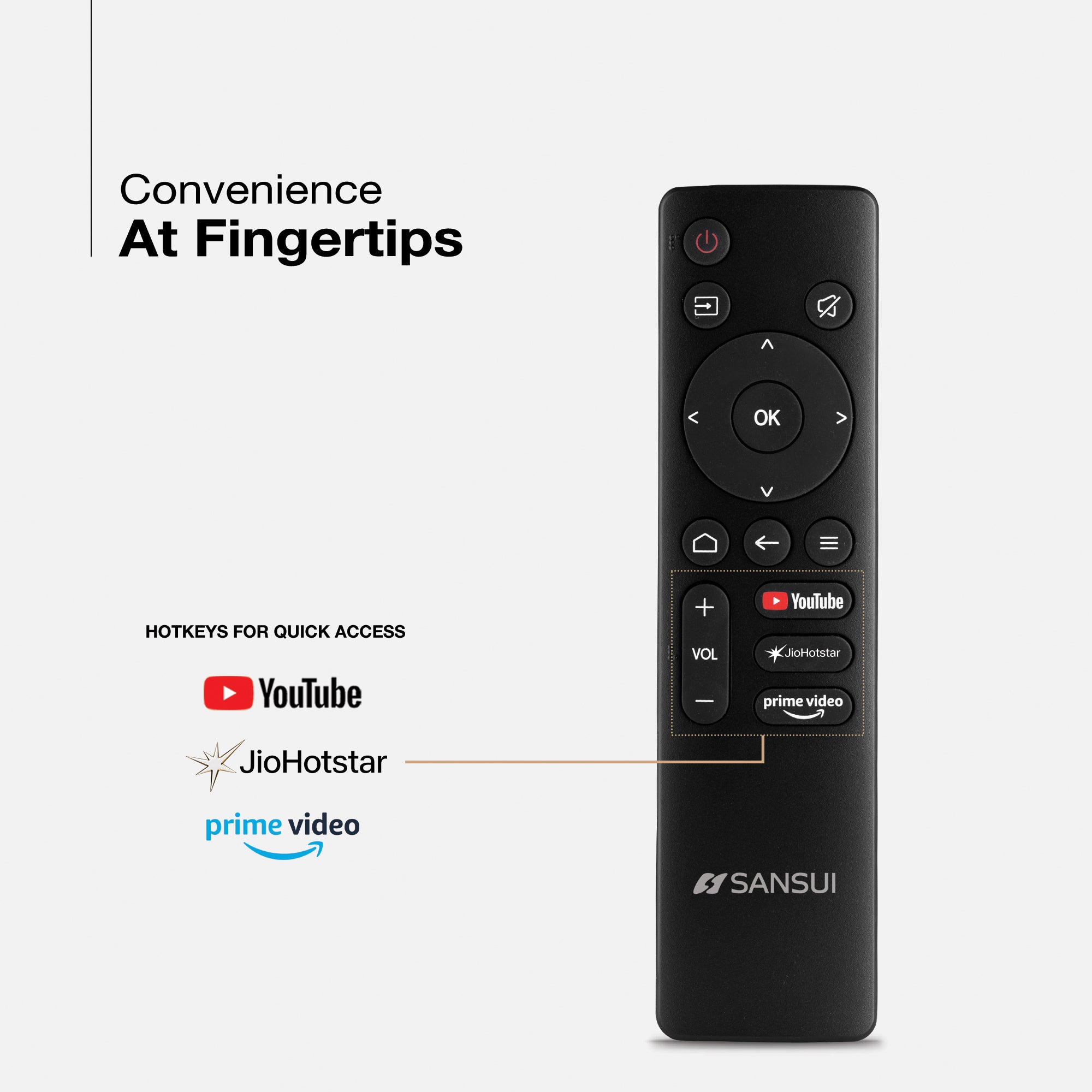 Sansui 109cm (43) Full HD Coolita TV with Dolby Audio, Surround Sound, Bezel-less Design & A+ Panel (JSWD43CSFHD)