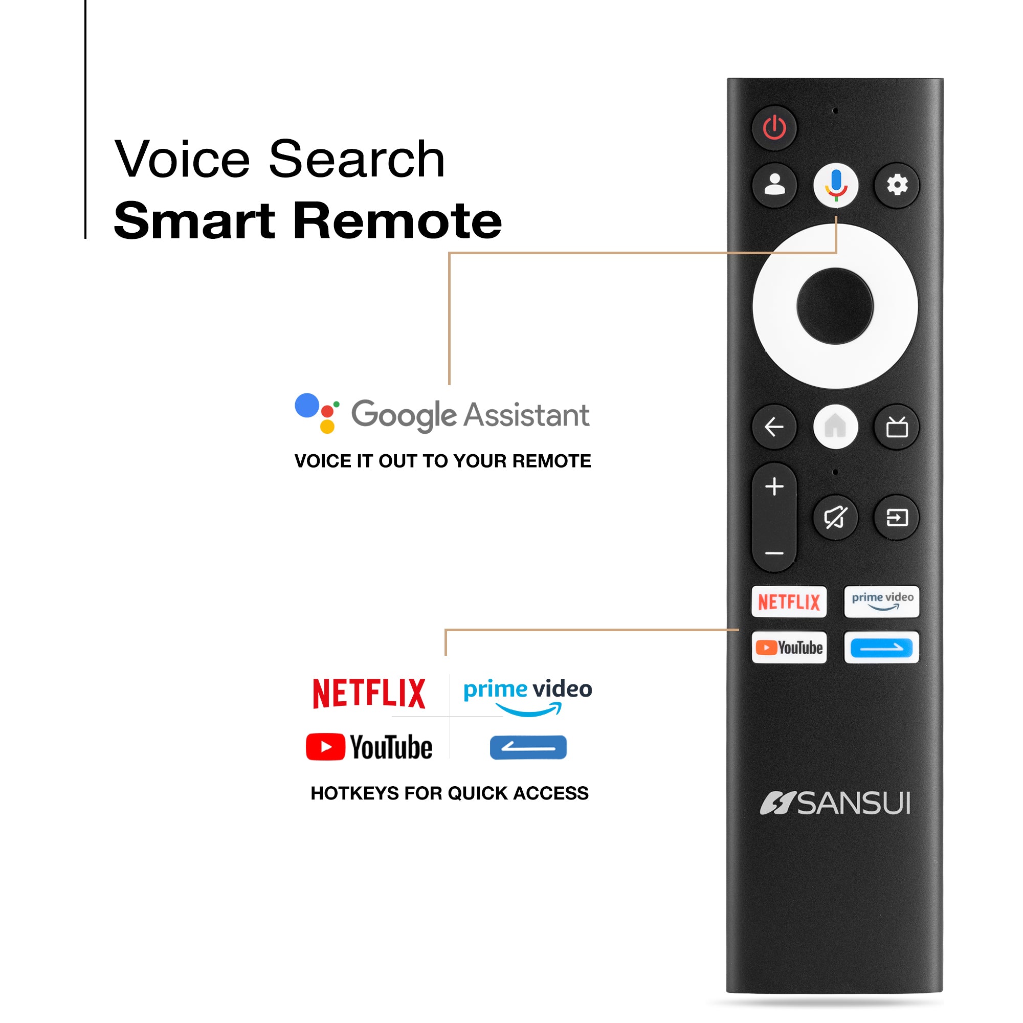 Sansui 102cm (40) Full HD Google TV with HDR10, Dolby Audio, Surround Sound, Google Assistant & FloLED (JSW40FHG5)