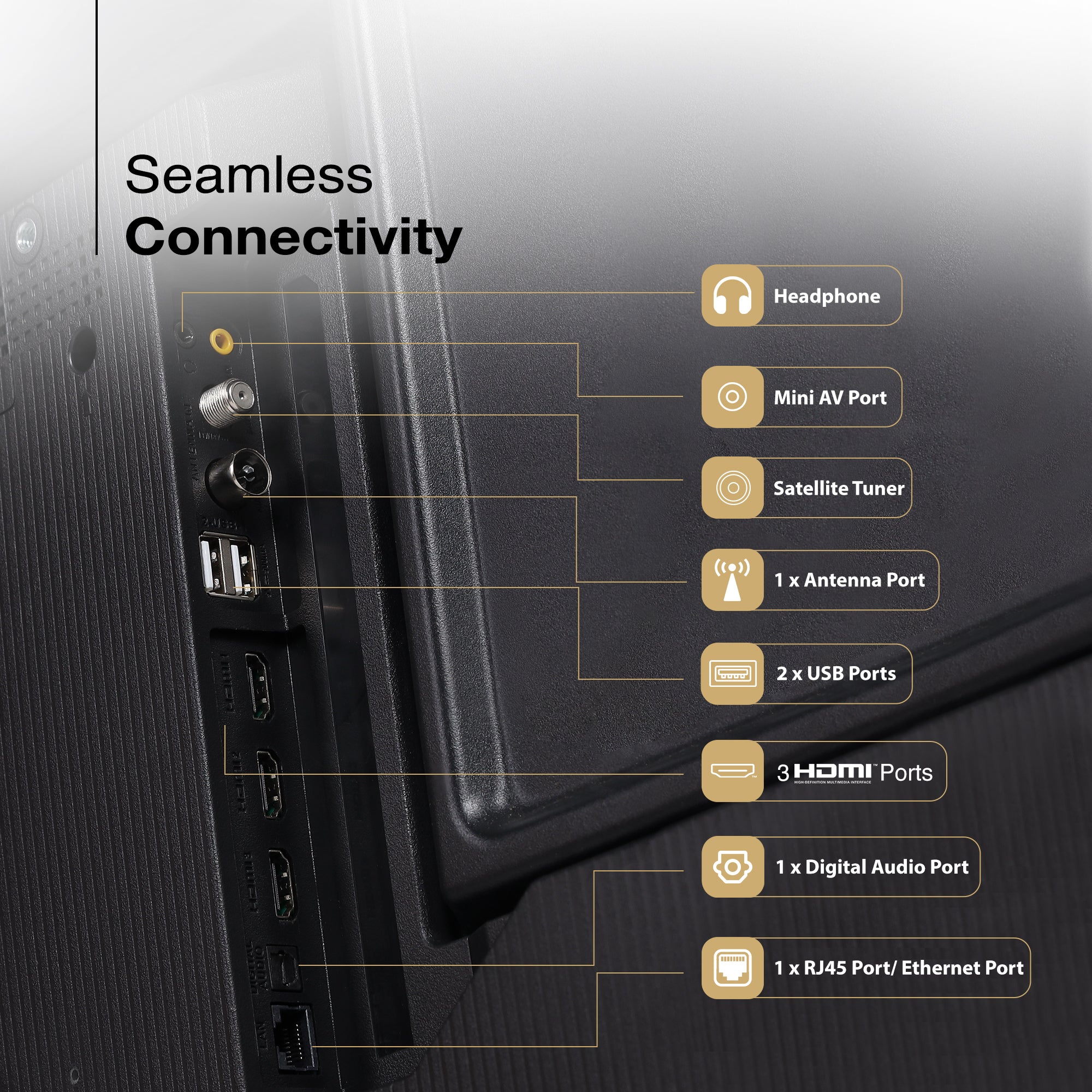 Sansui 127cm (50) UHD Google TV with HDR10, Dolby Audio, Surround Sound, Google Assistant & FloLED (JSW50UG23)