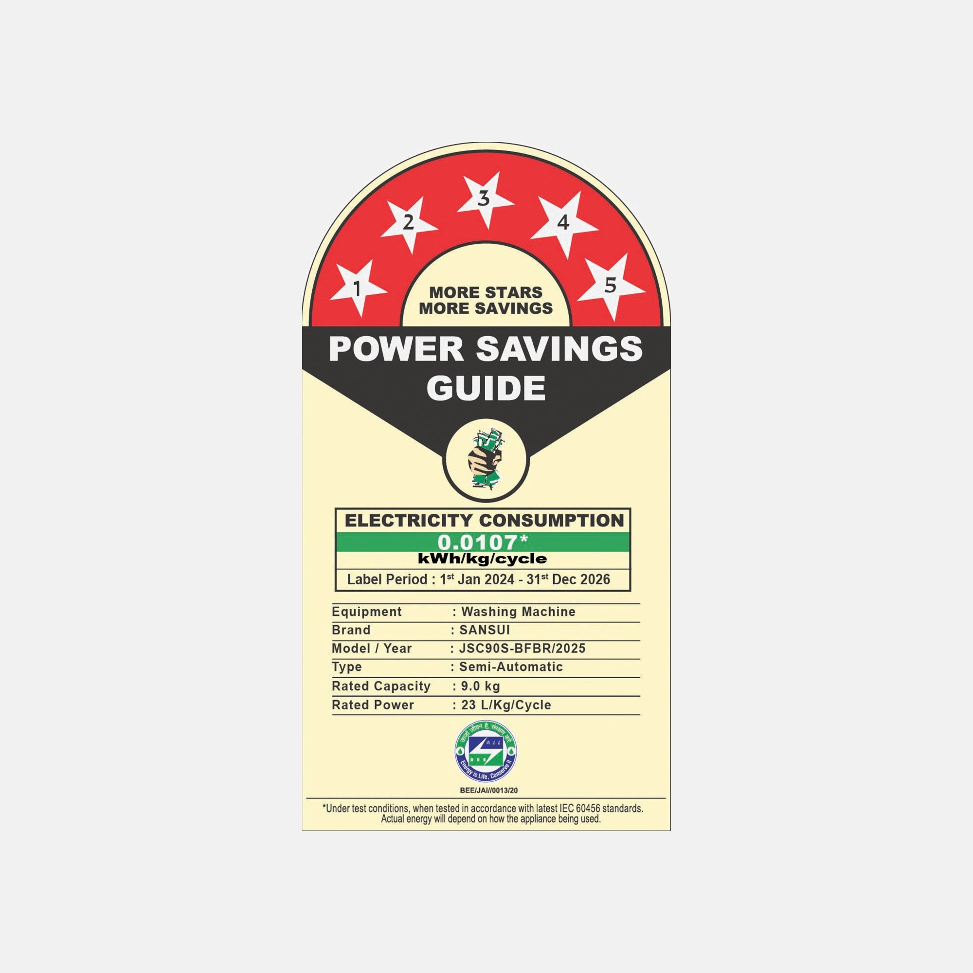 Sansui 9 kg 5 Star with Full Glass Top, Power Dry and Dynamic Pulsator Semi Automatic Top Load Washing Machine Red (JSC90S-BFGR)