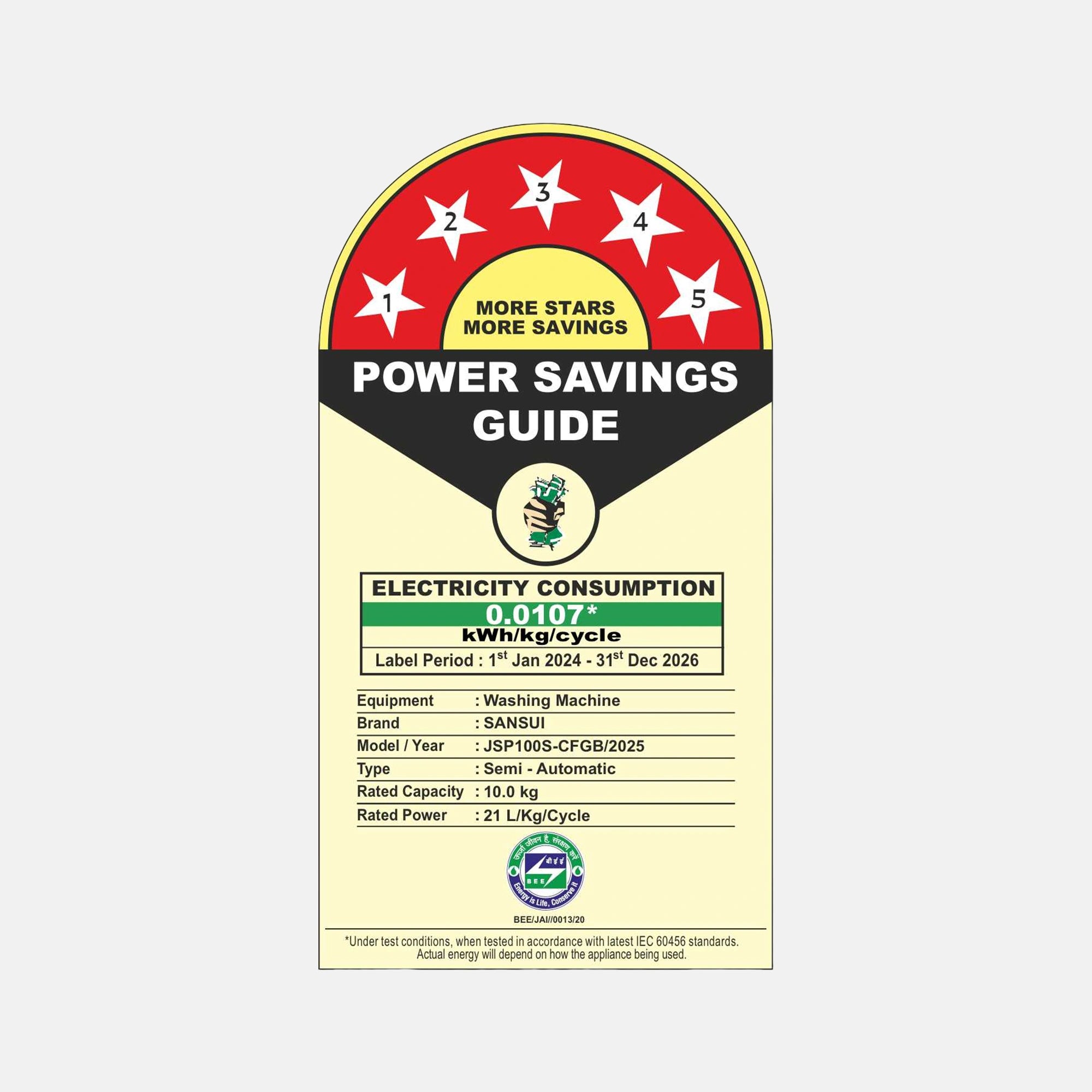 Sansui 10 kg 5 Star with Glass Top, Power Dry, Dual Waterfall, Soft Close and Dynamic Pulsator Semi-Automatic Top Load Washing Machine (JSP100S-CFGB)