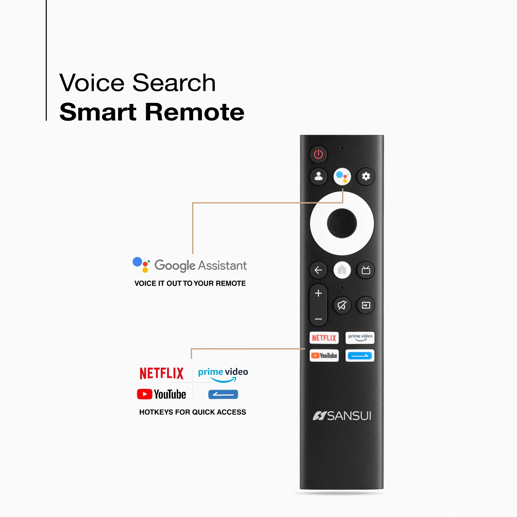 Sansui 100 Inch Smart TV Remote