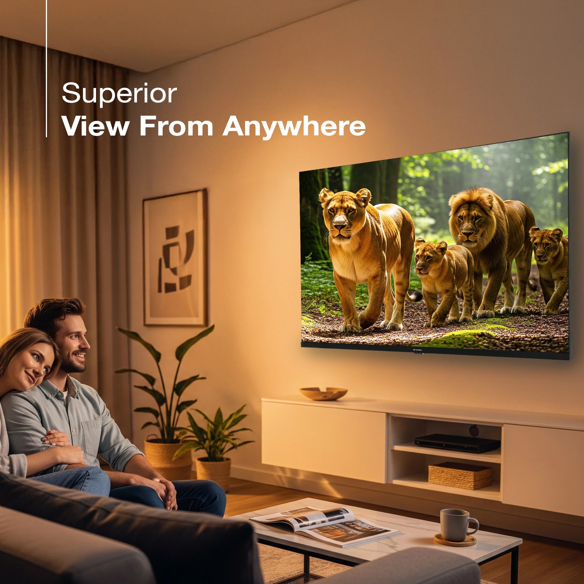 Sansui 109cm (43) Google TV with Full HD, HLG Display, Dolby Audio, Surround Sound, Box Speaker, HDR10 & Google Assistant