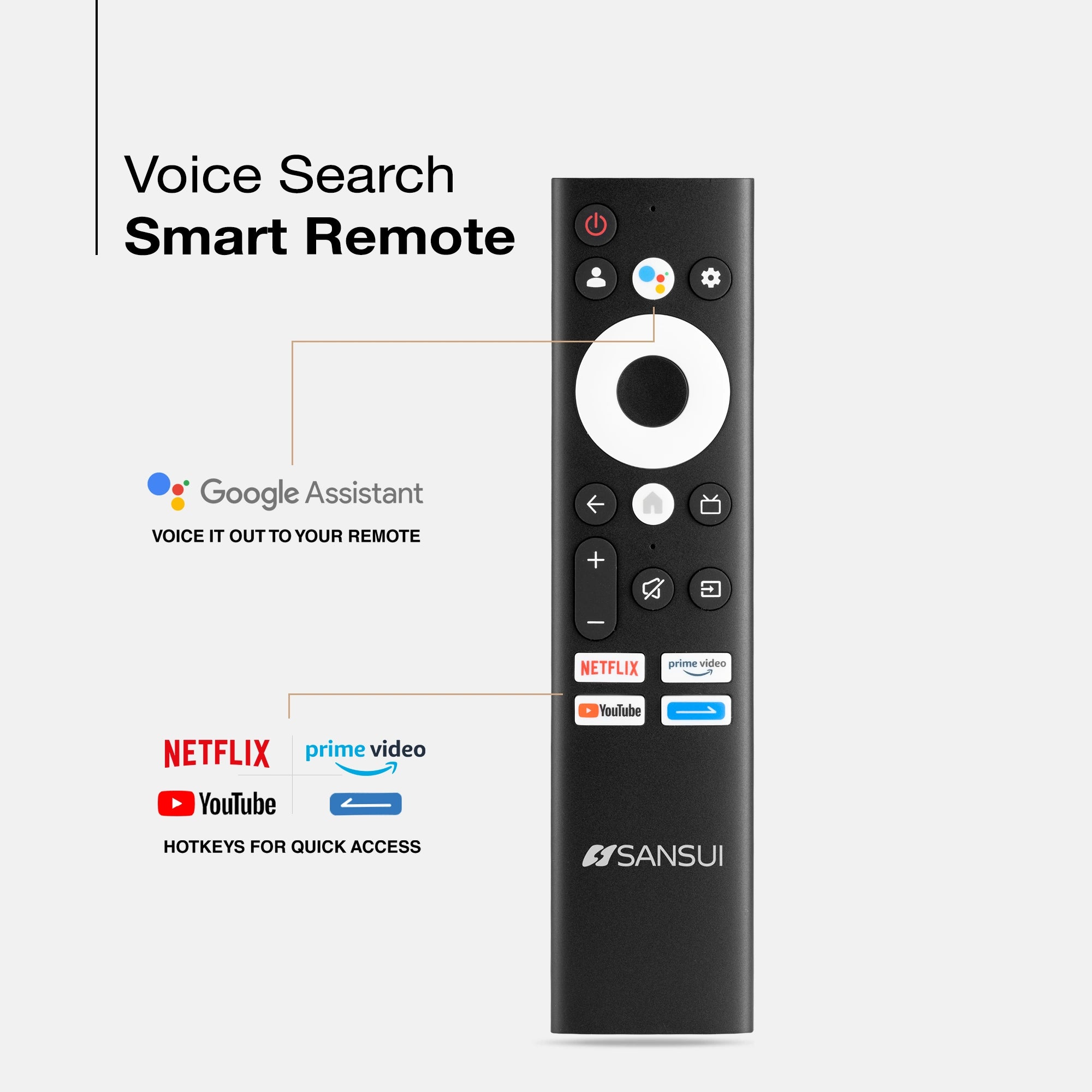 Sansui 55 inch Google TV Remote