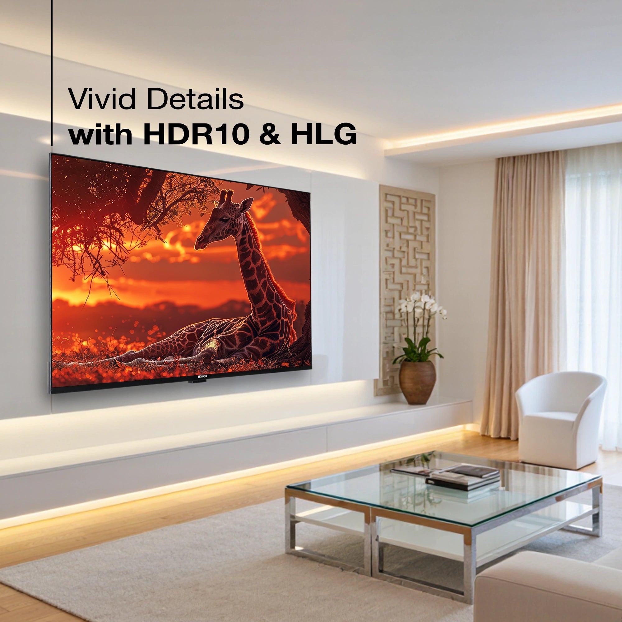 Sansui 140 cm (55) 4K Ultra HD Smart Google TV with HDR10, Dolby Audio, Surround Sound, HSR 120 Hz Refresh Rate, MEMC and FloLED Panel