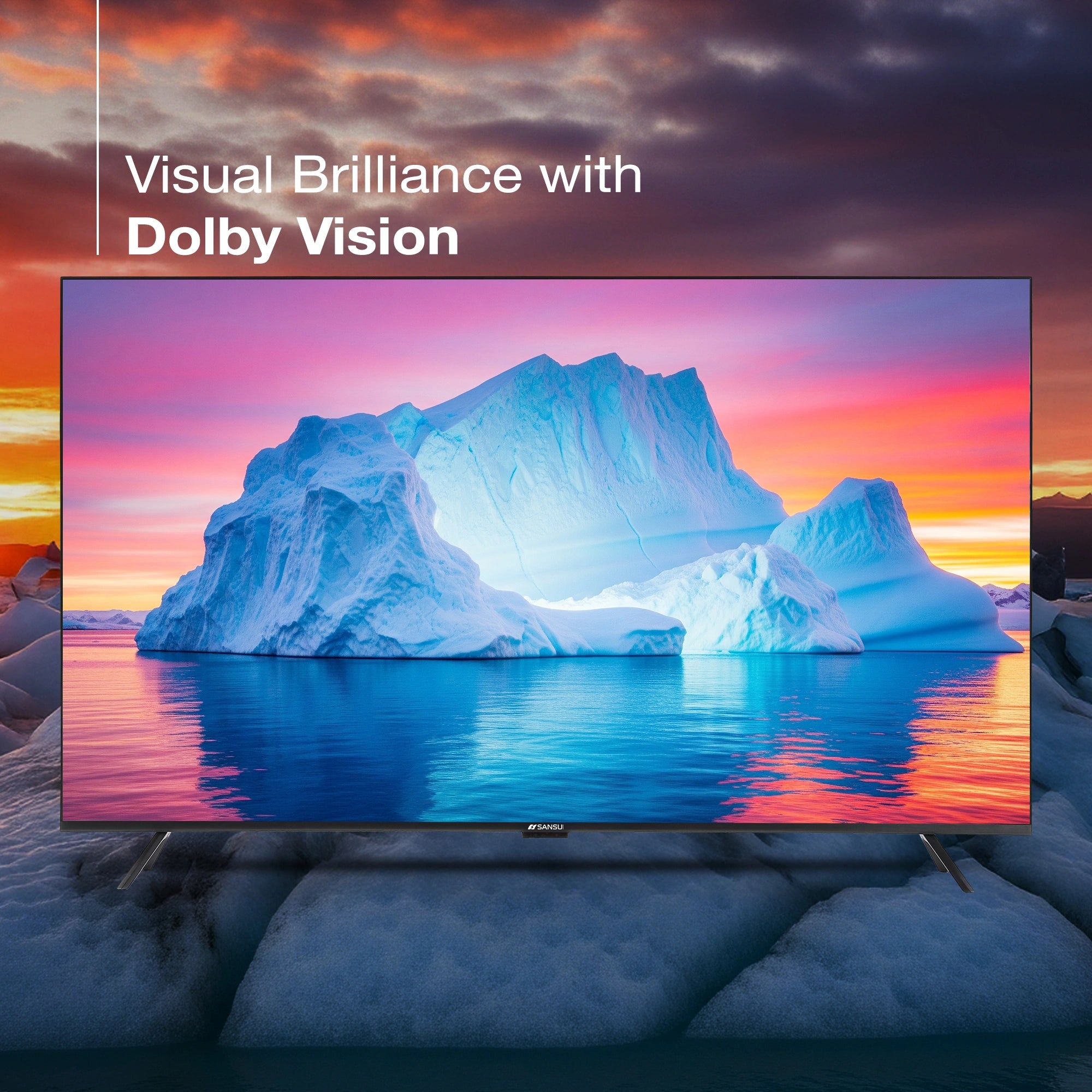 Sansui 165 cm (65) Google TV QLED (4K), HDR10+, HSR 120 Hz with Dolby Vision, Dolby Atmos & 30W Box Speaker