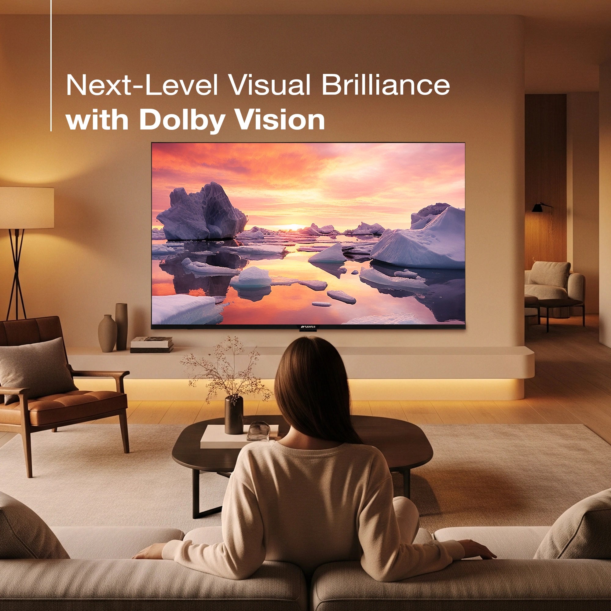 Sansui 190 cm (75) Google TV QLED (4K), HDR10+, HSR 120 Hz with Dolby Vision, Dolby Atmos & 30W Box Speaker