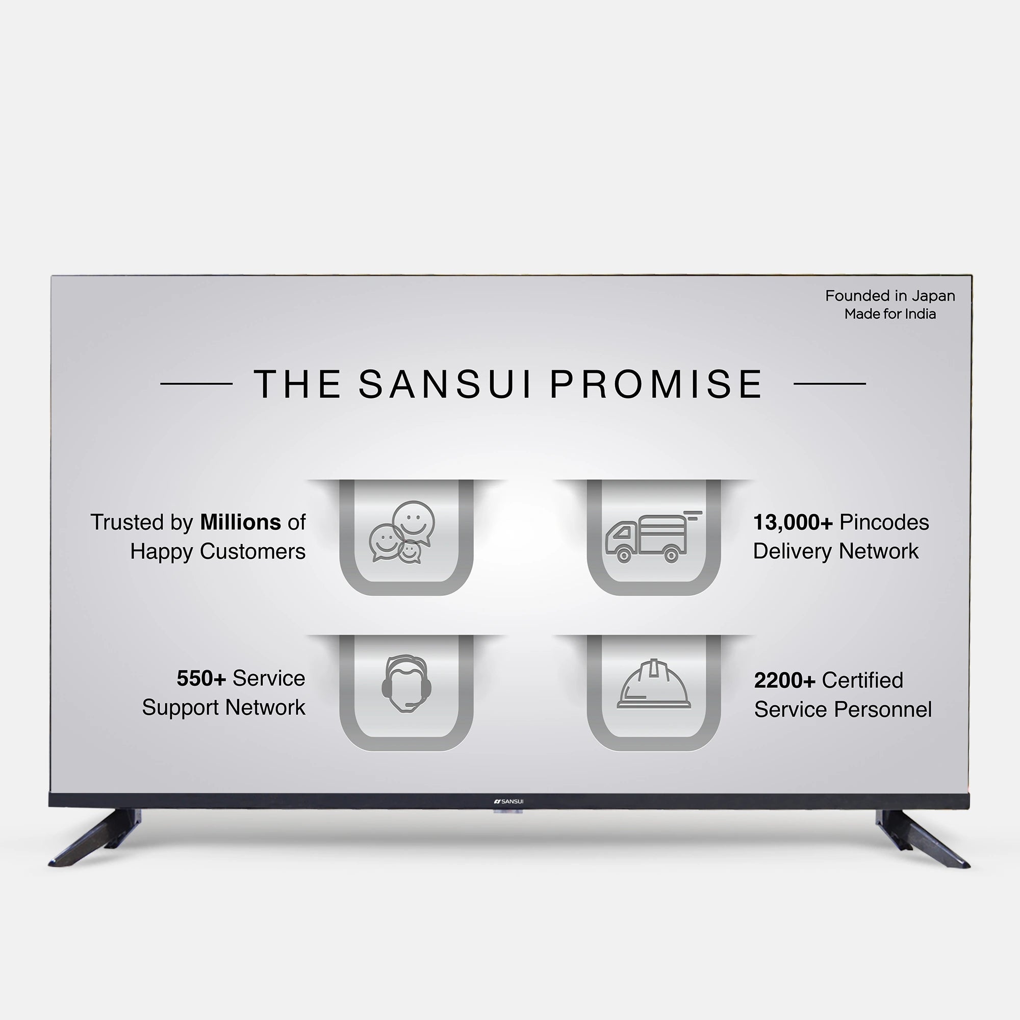 Sansui 109cm (43) Full HD Coolita TV with Dolby Audio, Surround Sound, Bezel-less Design & A+ Panel