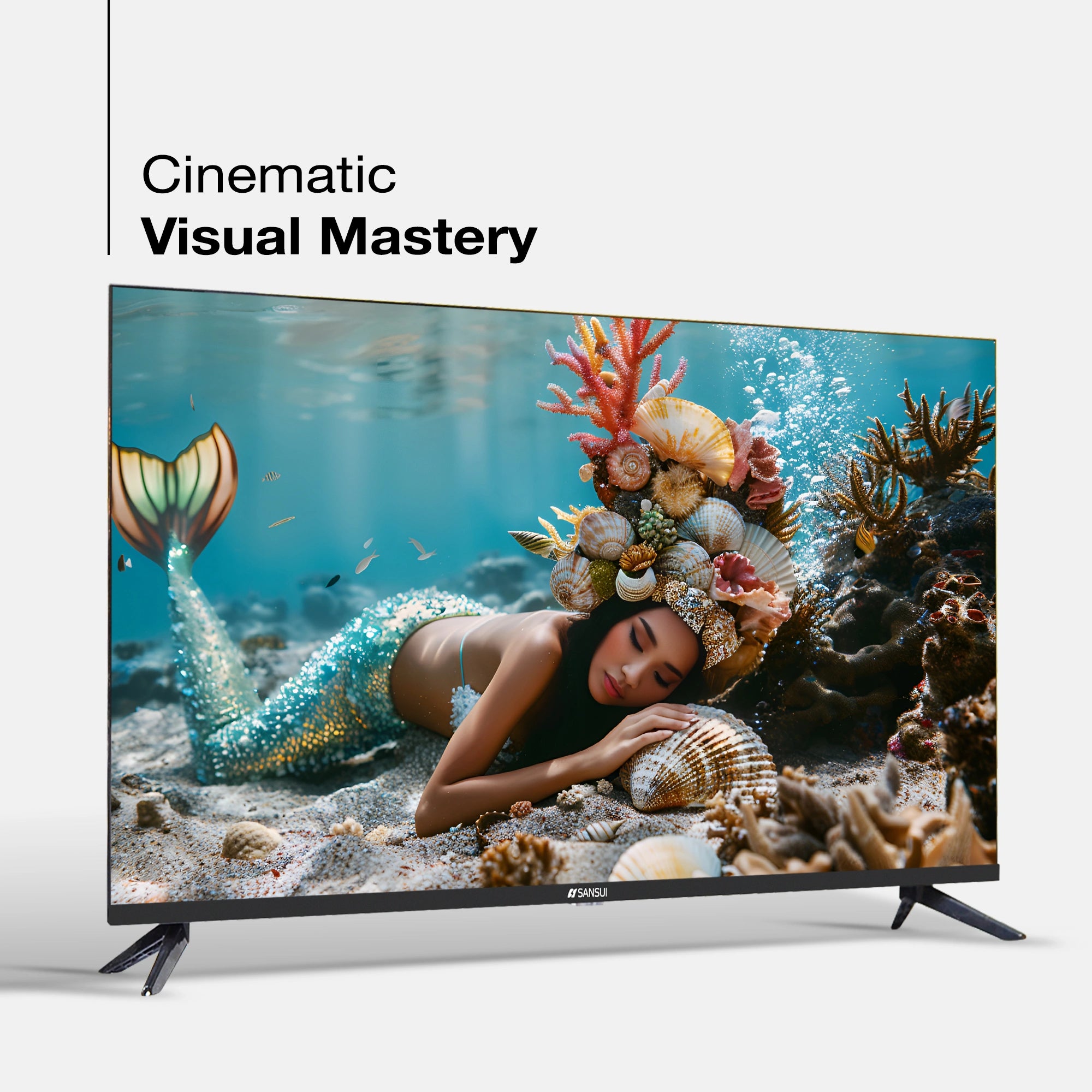Sansui 109cm (43) Full HD Coolita TV with Dolby Audio, Surround Sound, Bezel-less Design & A+ Panel