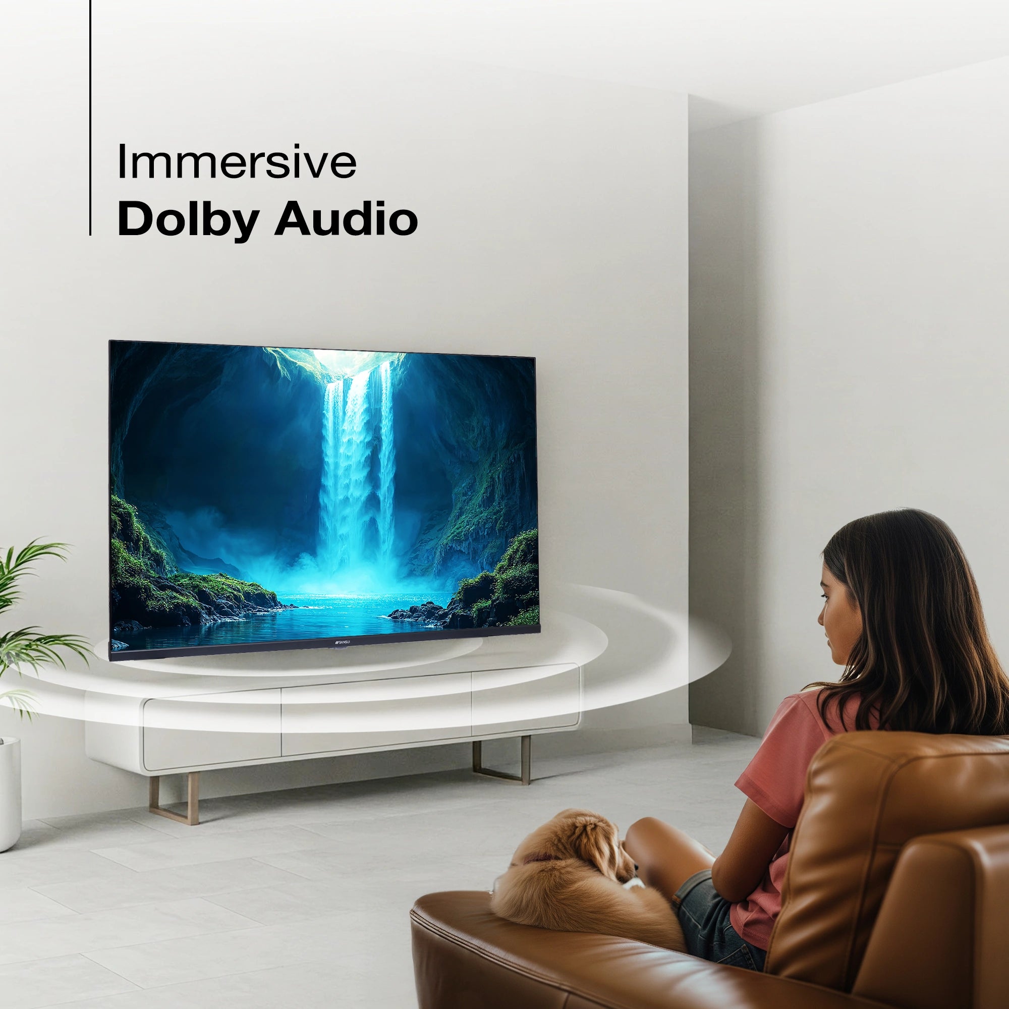 Sansui 109cm (43) Full HD Coolita TV with Dolby Audio, Surround Sound, Bezel-less Design & A+ Panel