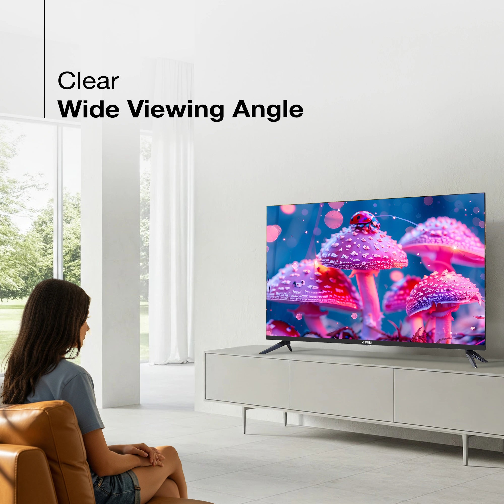 Sansui 109cm (43) Full HD Coolita TV with Dolby Audio, Surround Sound, Bezel-less Design & A+ Panel