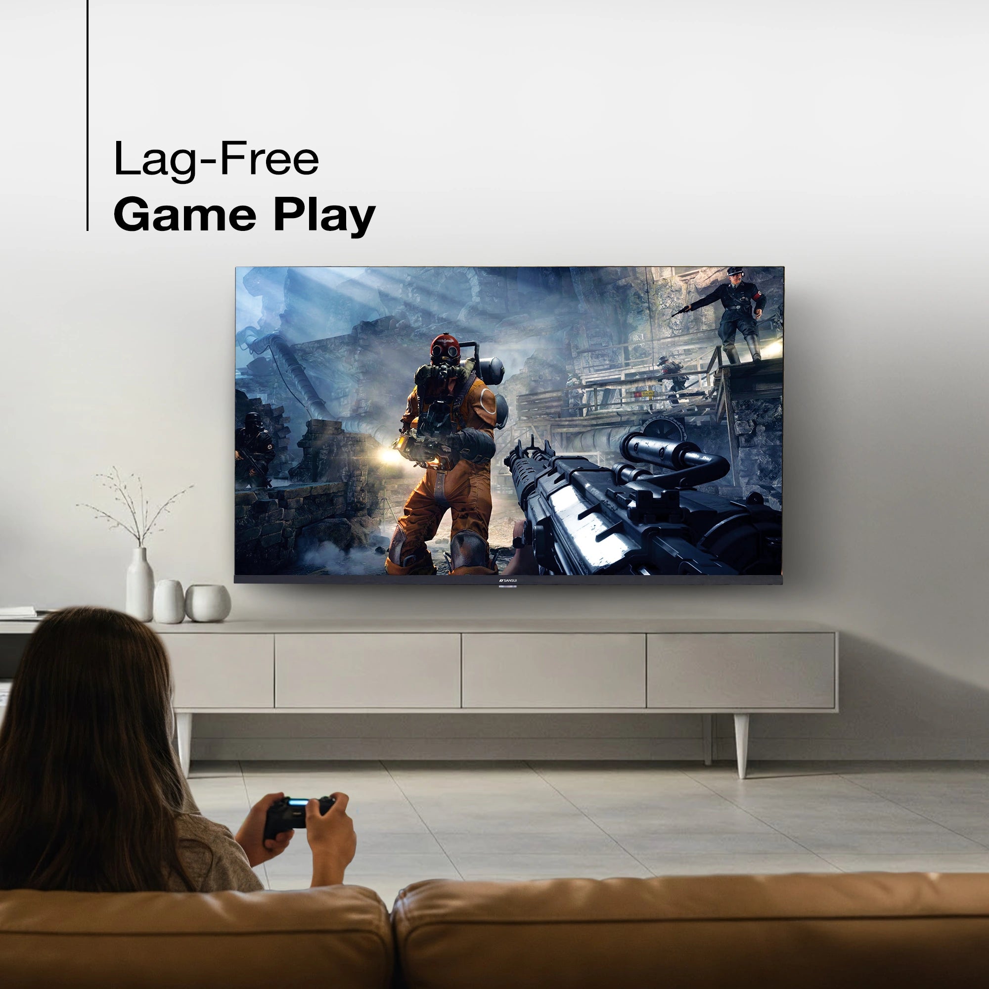 Sansui 109cm (43) Full HD Coolita TV with Dolby Audio, Surround Sound, Bezel-less Design & A+ Panel