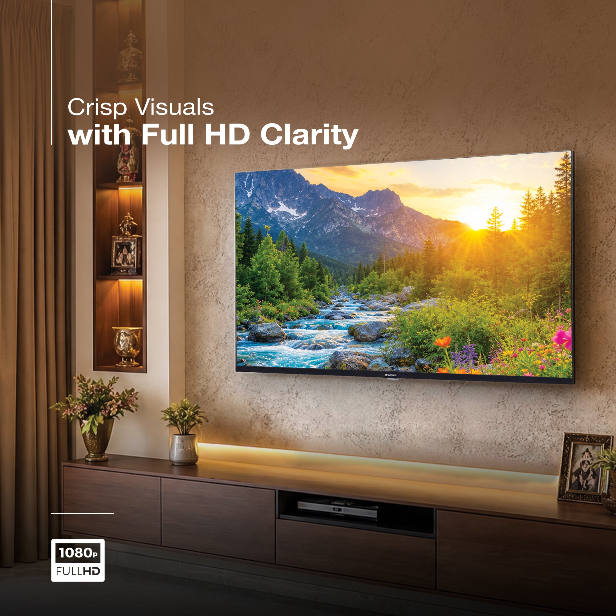 Sansui 109cm (43) Full HD Coolita TV with Dolby Audio, Surround Sound, Bezel-less Design & A+ Panel (JSWD43CSFHD)