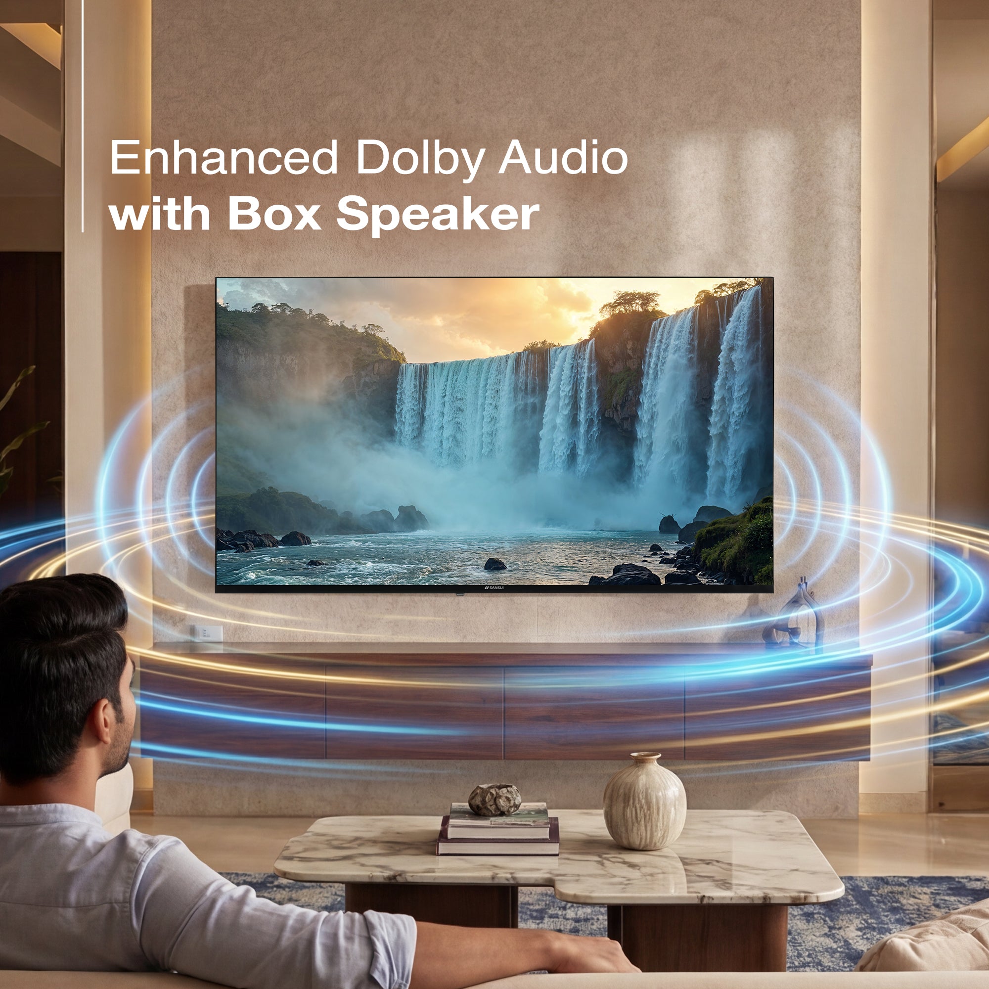 Sansui 102cm (40) Full HD Google TV with HDR10, Dolby Audio, Surround Sound, Google Assistant & FloLED  (JSW40FHG5)