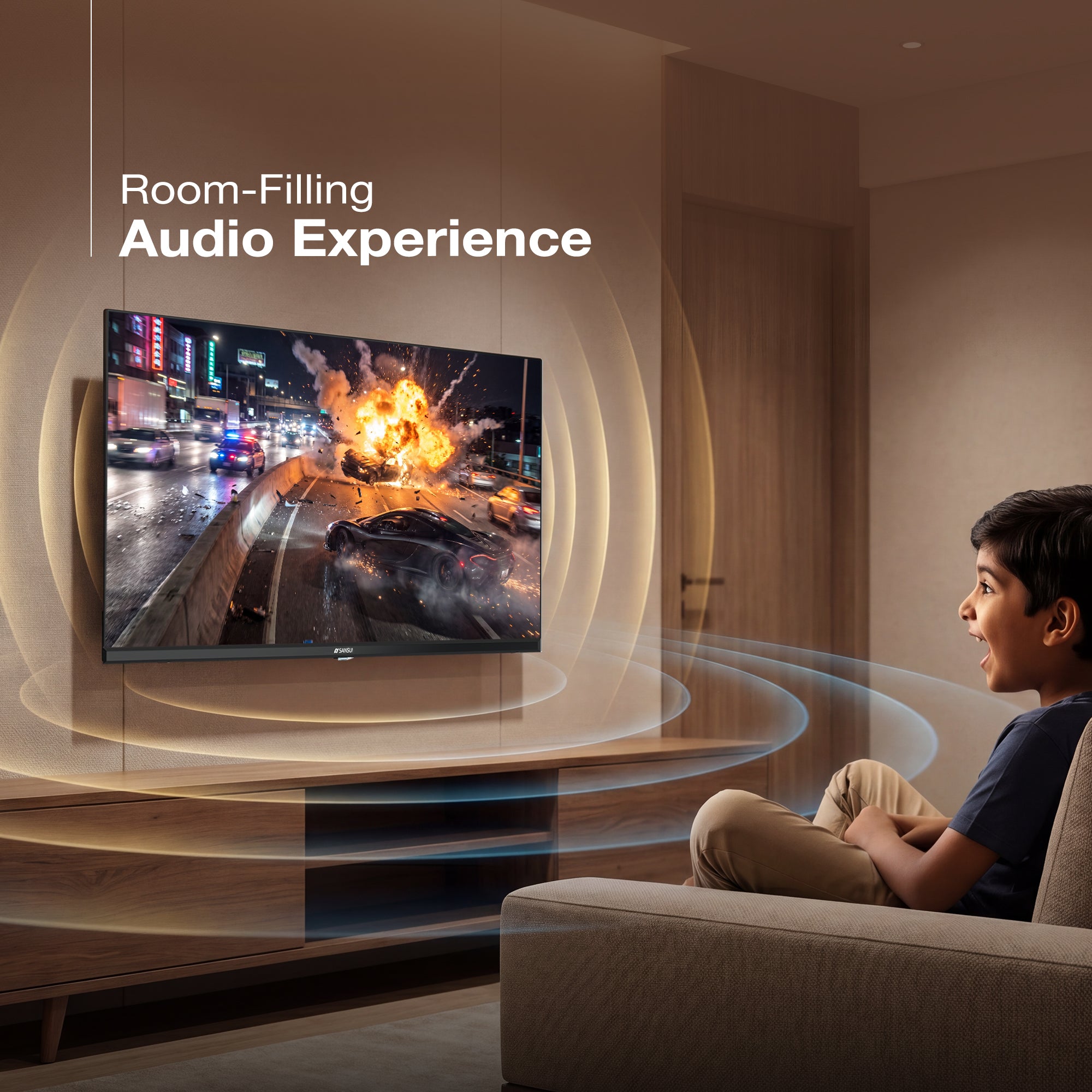 Sansui 80 cm (32) Coolita TV With HD Display, A+ Panel, Dolby Audio & Surround Sound (JSWD32CSHD)