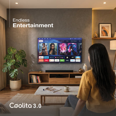 Sansui 109cm (43) Full HD Coolita TV with Dolby Audio, Surround Sound, Bezel-less Design & A+ Panel (JSWD43CSFHD)