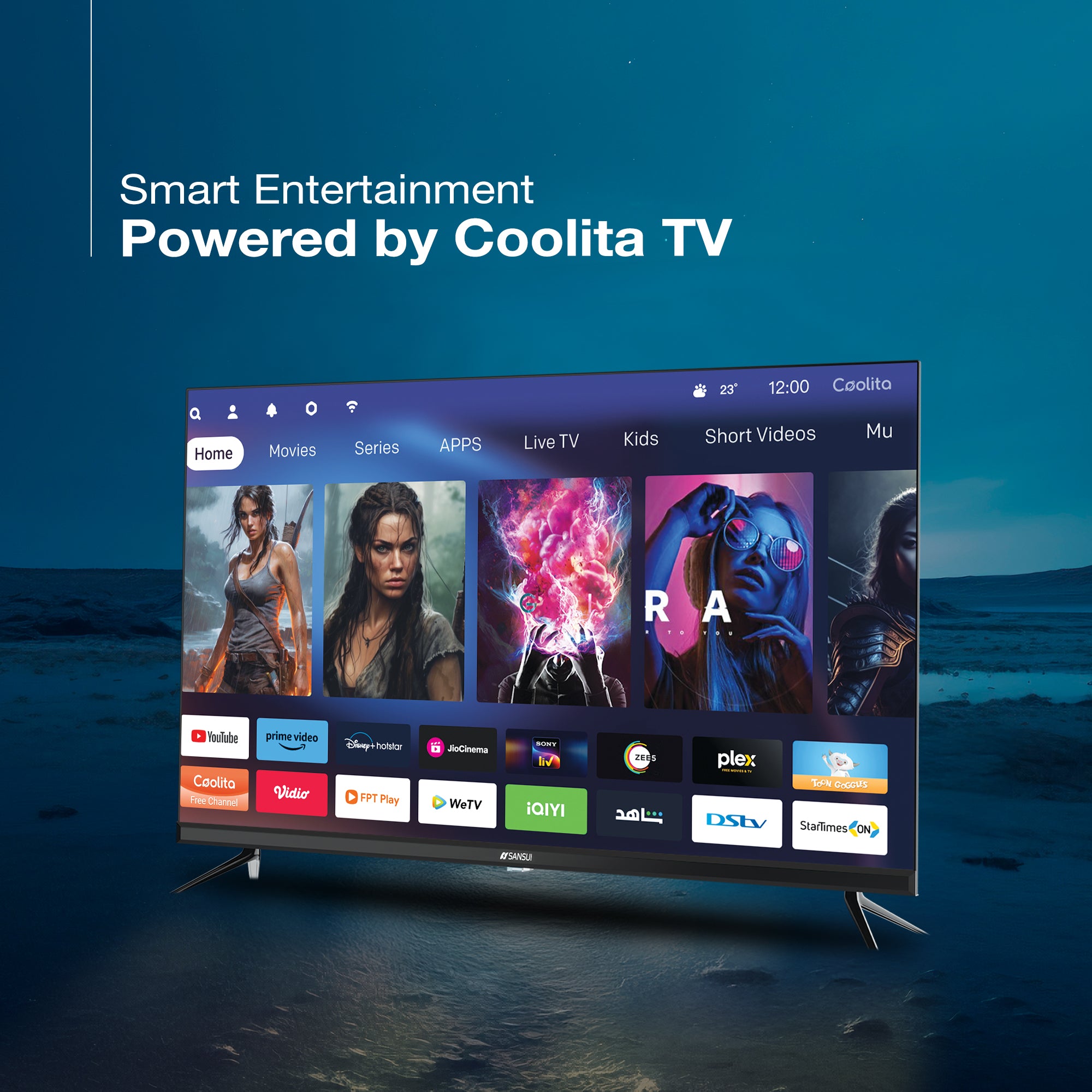 Sansui 80 cm (32) Coolita TV With HD Display, A+ Panel, Dolby Audio & Surround Sound (JSWD32CSHD)