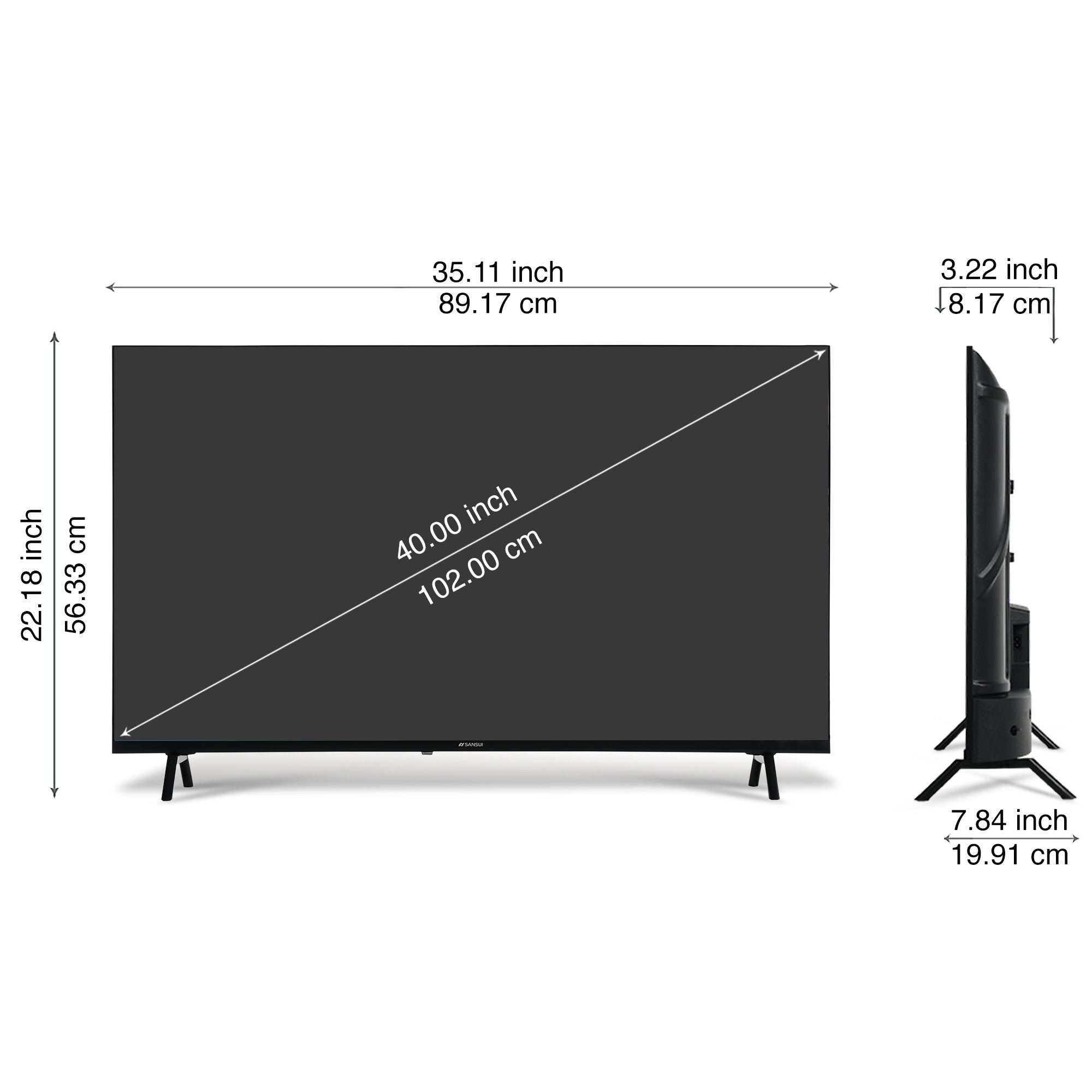 Sansui 102cm (40) Full HD Google TV with HDR10, Dolby Audio, Surround Sound, Google Assistant & FloLED  (JSW40FHG5)