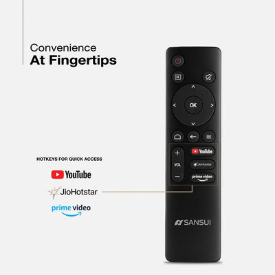 Sansui 109cm (43) Full HD Coolita TV with Dolby Audio, Surround Sound, Bezel-less Design & A+ Panel (JSWD43CSFHD)