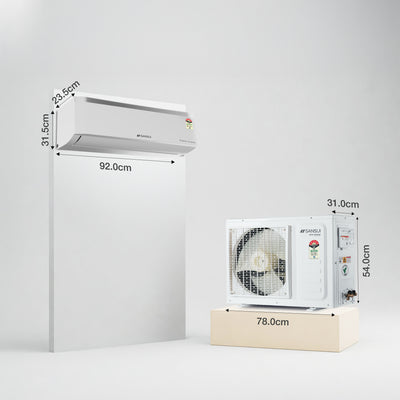 Sansui 1.5 Ton 5 Star Split Inverter AC with Zen Cool, 5-In-1 Convertible Mode, 4-Way Swing, 100% Copper Tubing & Blue Fin (JSP185SI24A1)