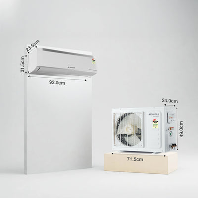 Sansui 1.4 Ton 3 Star Split Inverter AC with 100% Copper Tubing, Zen Cool Technology, 5-In-1 Convertible Mode, 4-Way Swing & Blue Fin (JSP183SICFB1)