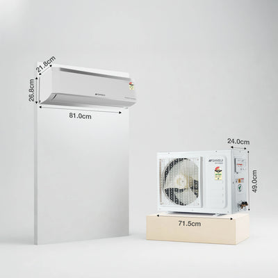 Sansui 1 Ton 3 Star Split Inverter AC with 100% Copper Tubing, Zen Cool Technology, 5-In-1 Convertible Mode, 4-Way Swing & Blue Fin (JSP123SI24A1)