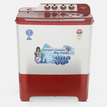 Sansui 10 kg 5 Star with Durable Fiber Top, Air Dry, Waterfall and Dynamic Pulsator Semi-Automatic Top Load Washing Machine (JSC100S-PFR)