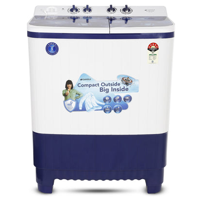 Sansui 10 kg 5 Star with Glass Top, Power Dry, Dual Waterfall, Soft Close and Dynamic Pulsator Semi-Automatic Top Load Washing Machine (JSP100S-CFGB)