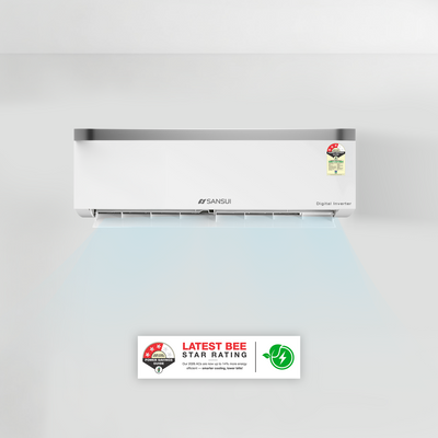 Sansui 1.5 Ton 3 Star Split Inverter AC with 100% Copper Tubing, Zen Cool Technology, 5-In-1 Convertible Mode, 4-Way Swing & Blue Fin (JSP183SICG)