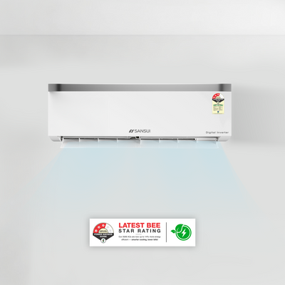 Sansui 2 Ton 3 Star Split Inverter AC with Zen Cool, 5-In-1 Convertible Mode, 4-Way Swing, 100% Copper Tubing & Blue Fin (JSP243SICG)