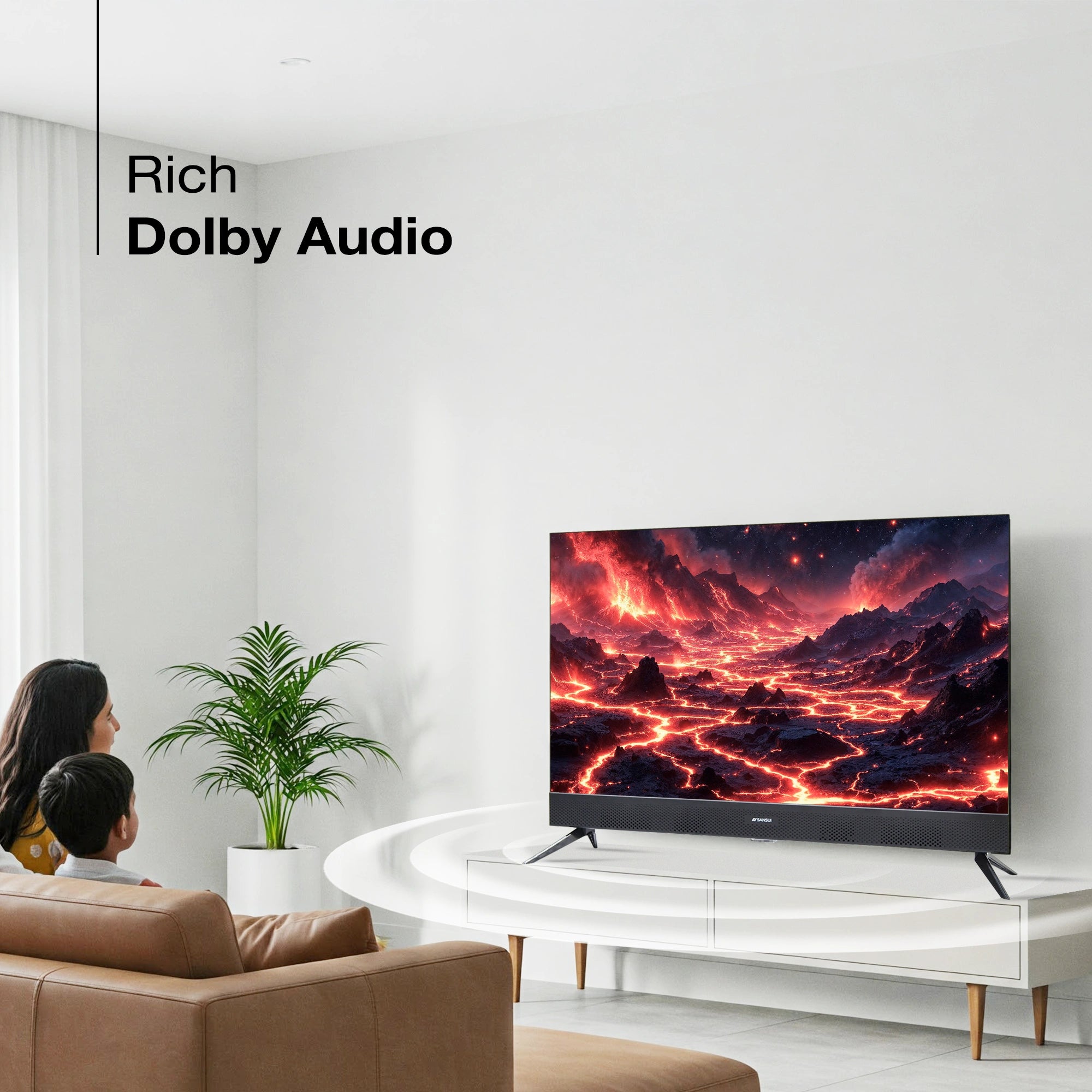 Sansui 80 cm (32) Coolita QLED TV With In Built Sound Bar, Dolby Audio, Surround Sound &  A+ Panel