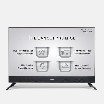 Sansui 80 cm (32) Google Smart TV With QLED Display, HDR10, In Built Sound Bar, Dolby Audio &  A+ Panel