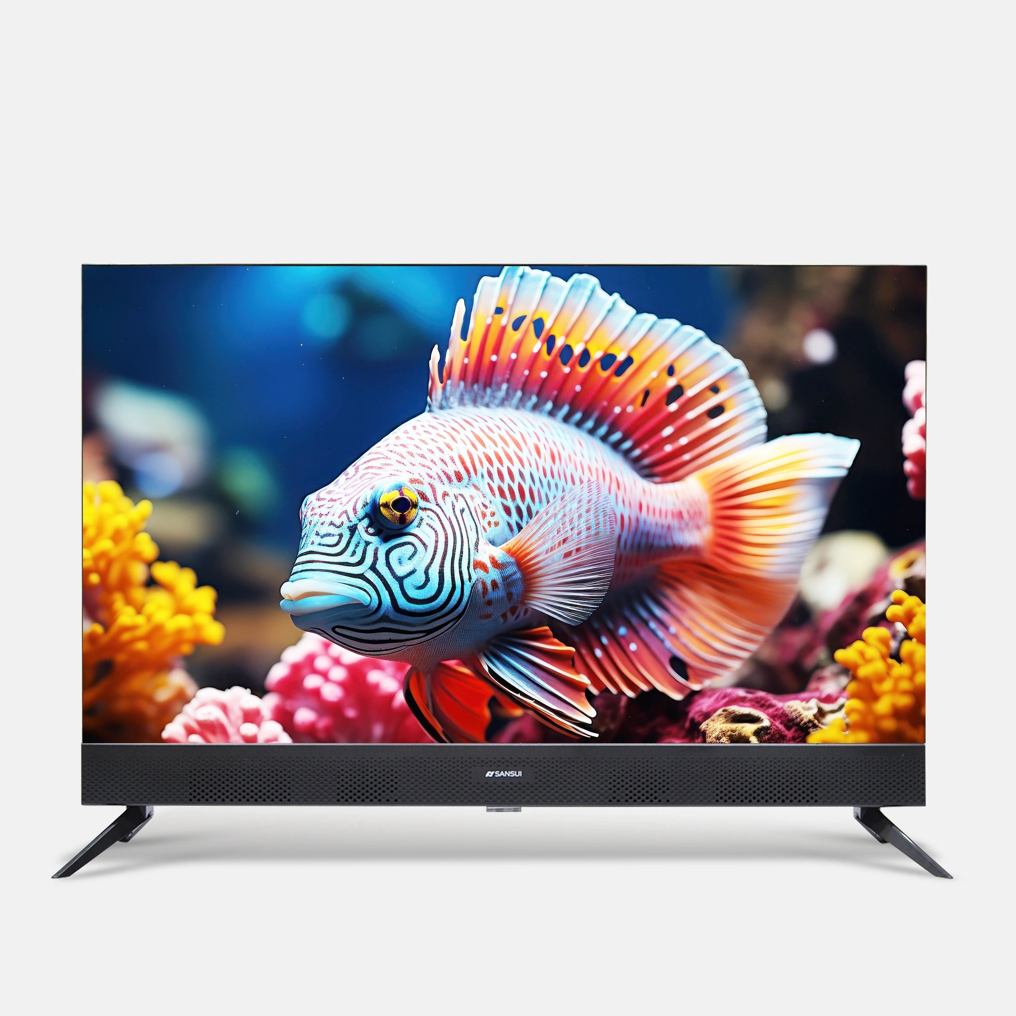 Sansui 80 cm (32) Google Smart TV With QLED Display, HDR10, In Built Sound Bar, Dolby Audio &  A+ Panel