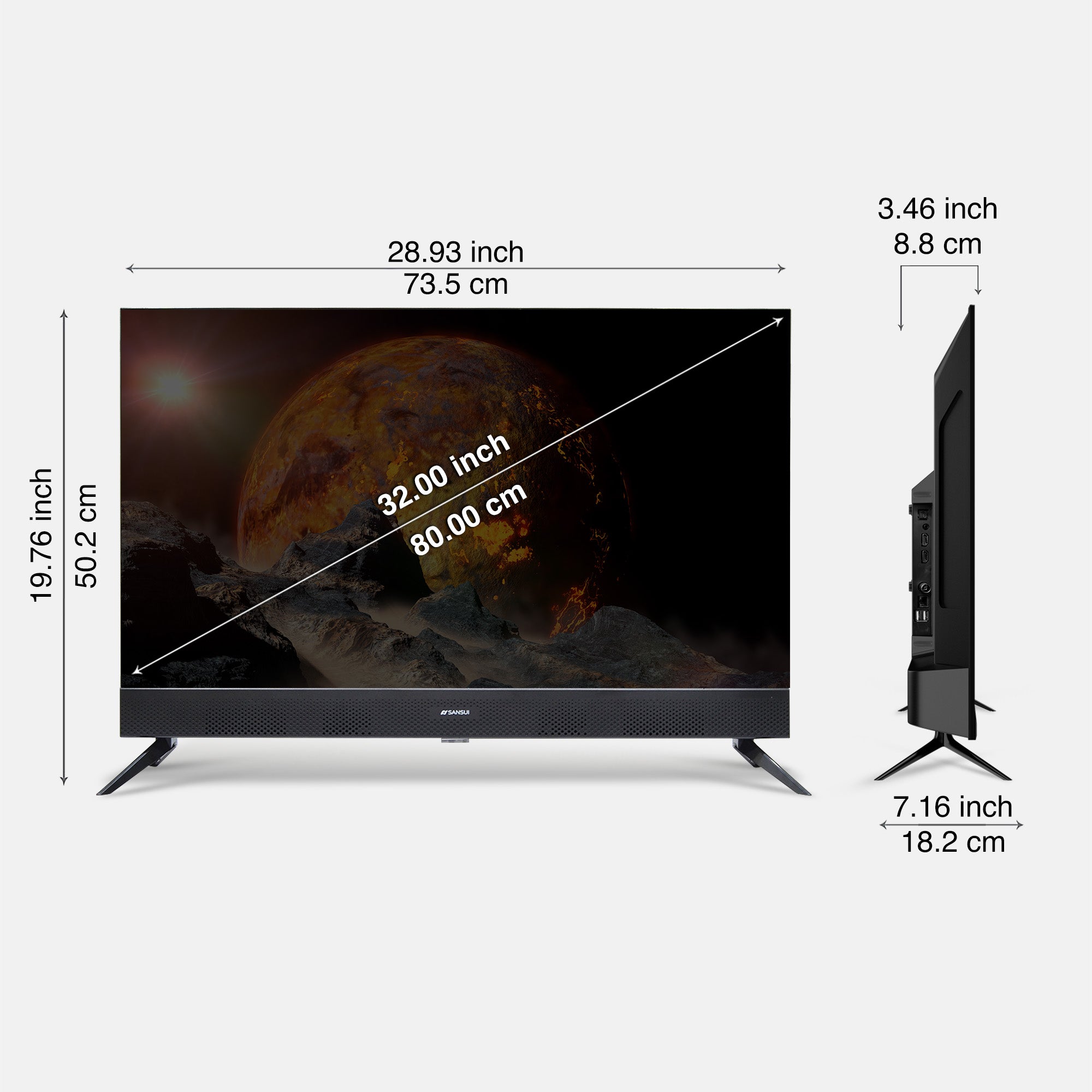 Sansui 80 cm (32) Google Smart TV With HD QLED, HDR10, HLG, Filmmaker Mode & Dolby Audio