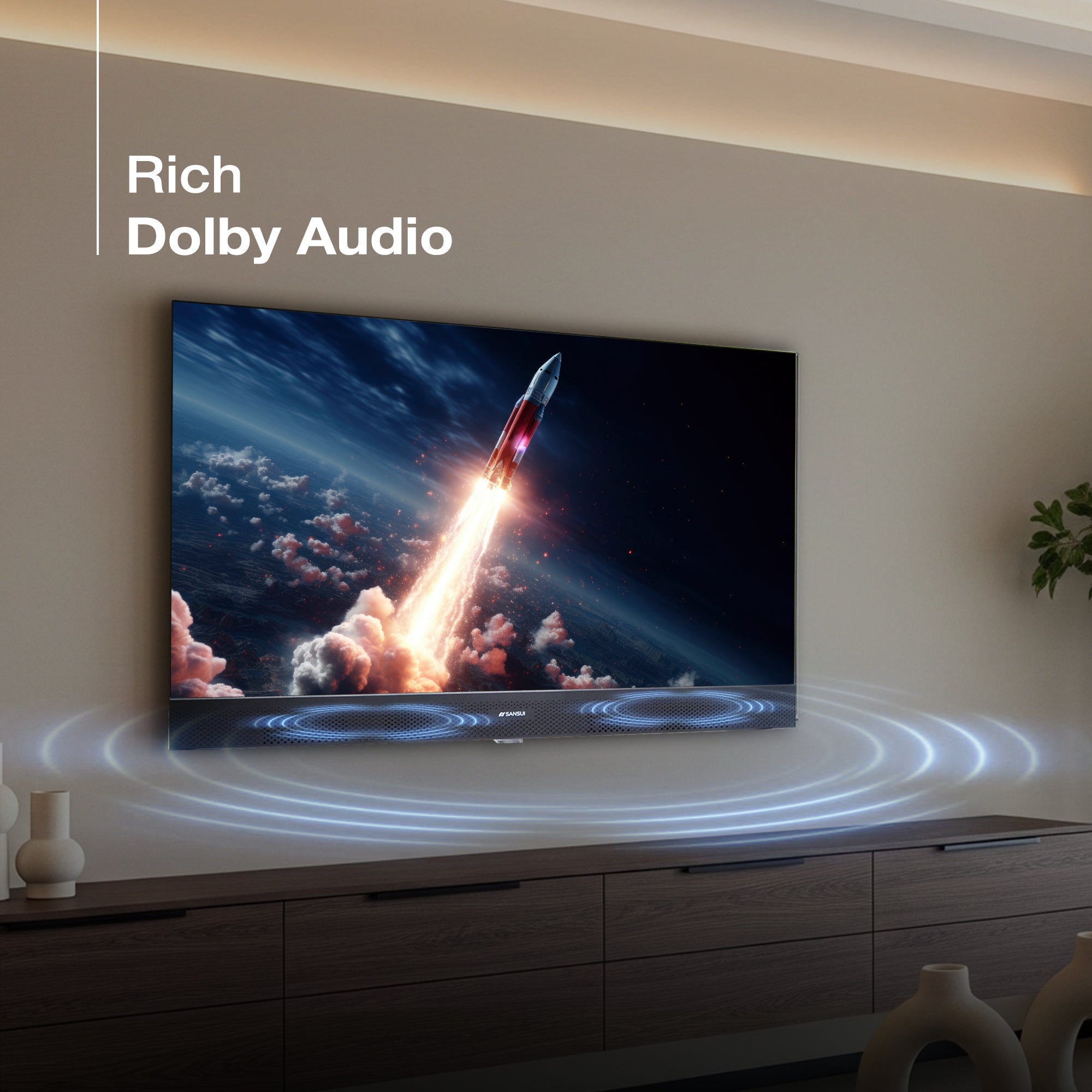 Sansui 80 cm (32) Google Smart TV With HD QLED, HDR10, HLG, Filmmaker Mode & Dolby Audio