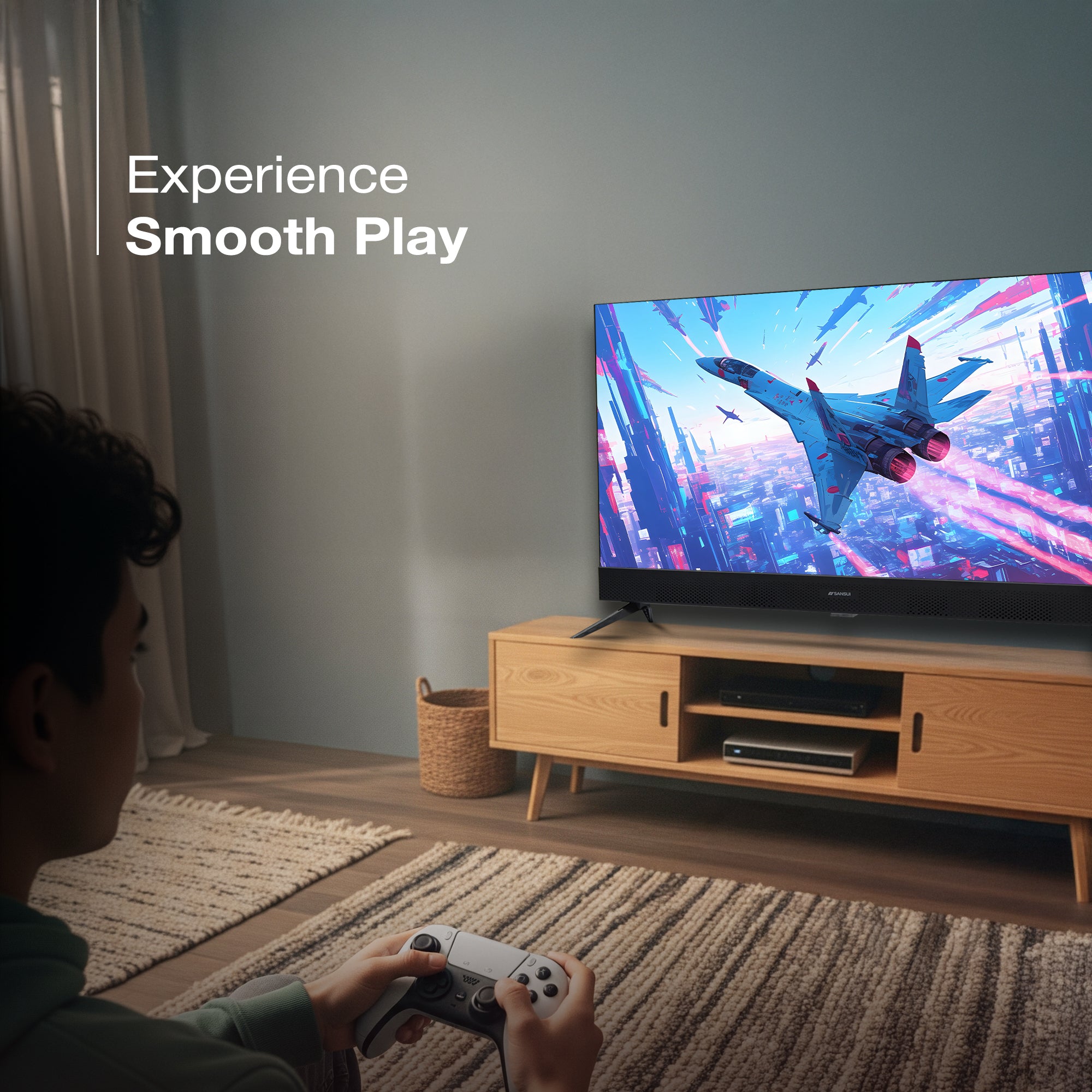 Sansui 80 cm (32) Google Smart TV With HD QLED, HDR10, HLG, Filmmaker Mode & Dolby Audio