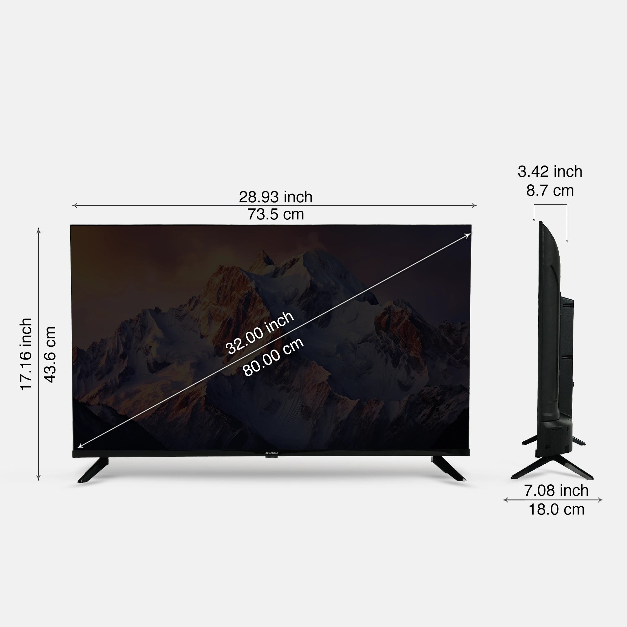 Sansui 80 cm (32) Google TV With HD & HLG Display, Dolby Audio, Surround Sound & HDR10, Google Assistant