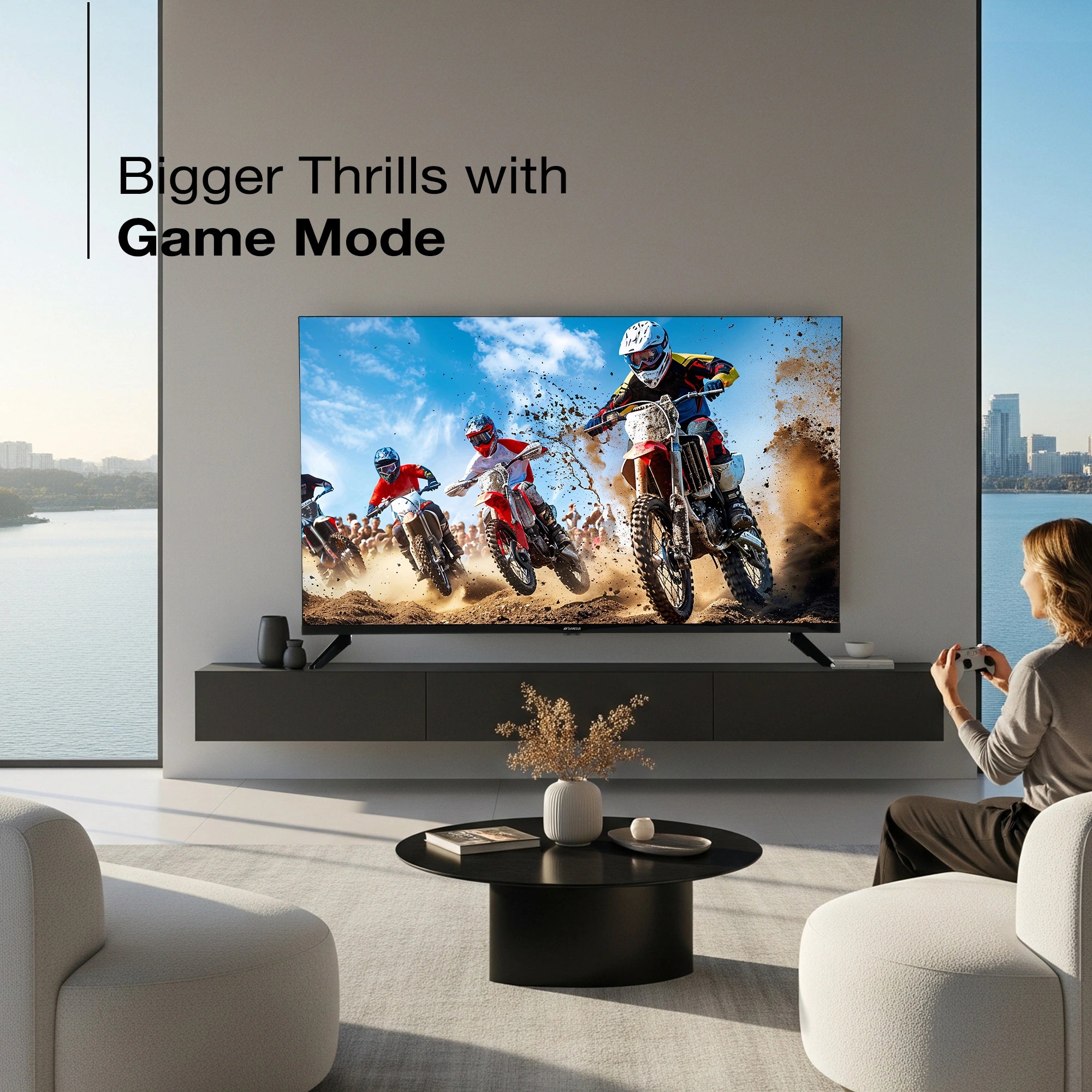 Sansui 80 cm (32) Google TV With HD & HLG Display, Dolby Audio, Surround Sound & HDR10, Google Assistant