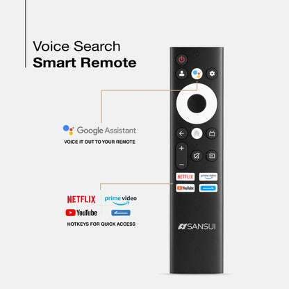 Sansui 102cm (40) Full HD Google TV with HDR10, Dolby Audio, Surround Sound, Google Assistant & Zen Panel