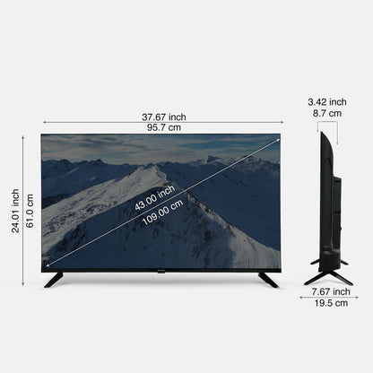 Sansui 109 cm (43) Full HD QLED Smart Google TV with HDR10, Dolby Audio, Bezel-Less Design, Built-in Chromecast & FloLED Panel (JSW43FHG5Q)
