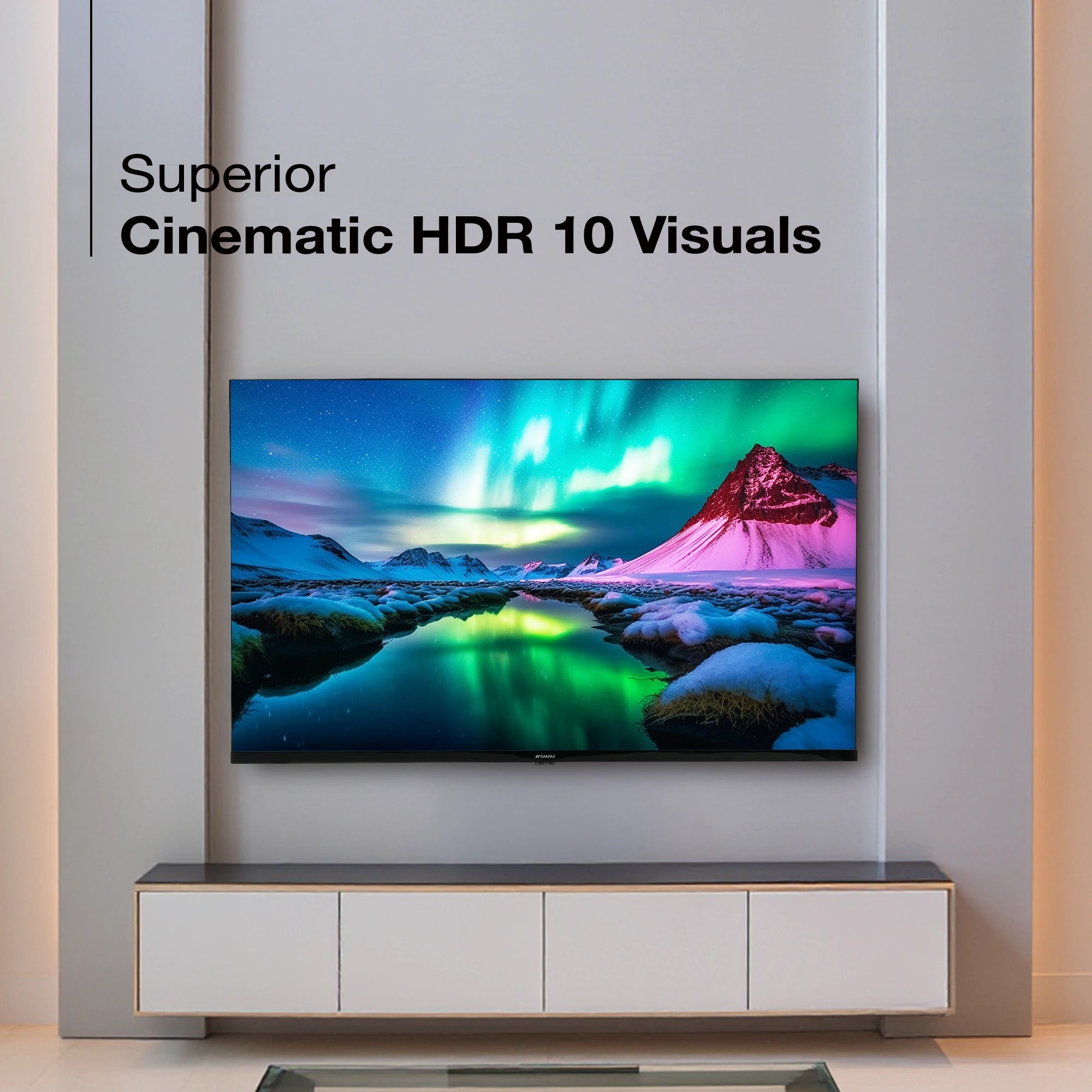 Sansui 109 cm (43) Full HD QLED Smart Google TV with HDR10, Dolby Audio, Bezel-Less Design, Built-in Chromecast & FloLED Panel (JSW43FHG5Q)