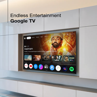 Sansui 109 cm (43) Full HD QLED Smart Google TV with HDR10, Dolby Audio, Bezel-Less Design, Built-in Chromecast & FloLED Panel (JSW43FHG5Q)