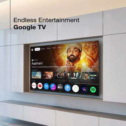 Sansui 109 cm (43) Full HD QLED Smart Google TV with HDR10, Dolby Audio, Bezel-Less Design, Built-in Chromecast & FloLED Panel (JSW43FHG5Q)