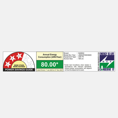 Sansui 109cm (43) Google TV with Full HD, HLG Display, Dolby Audio, Surround Sound, Box Speaker, HDR10 & Google Assistant (JSW43FHG5)