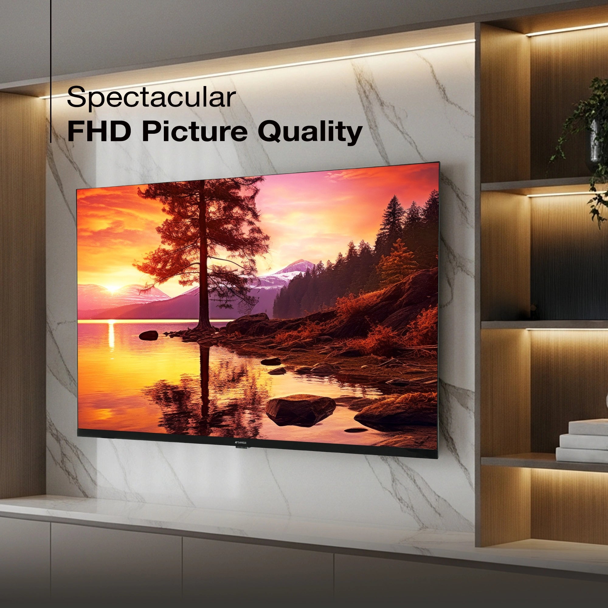 Sansui 109cm (43) Google TV with Full HD, HLG Display, Dolby Audio, Surround Sound, Box Speaker, HDR10 & Google Assistant