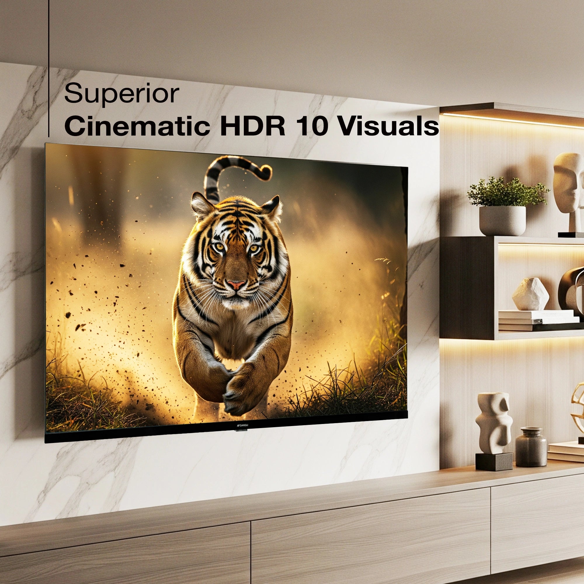 Sansui 109cm (43) Google TV with Full HD, HLG Display, Dolby Audio, Surround Sound, Box Speaker, HDR10 & Google Assistant