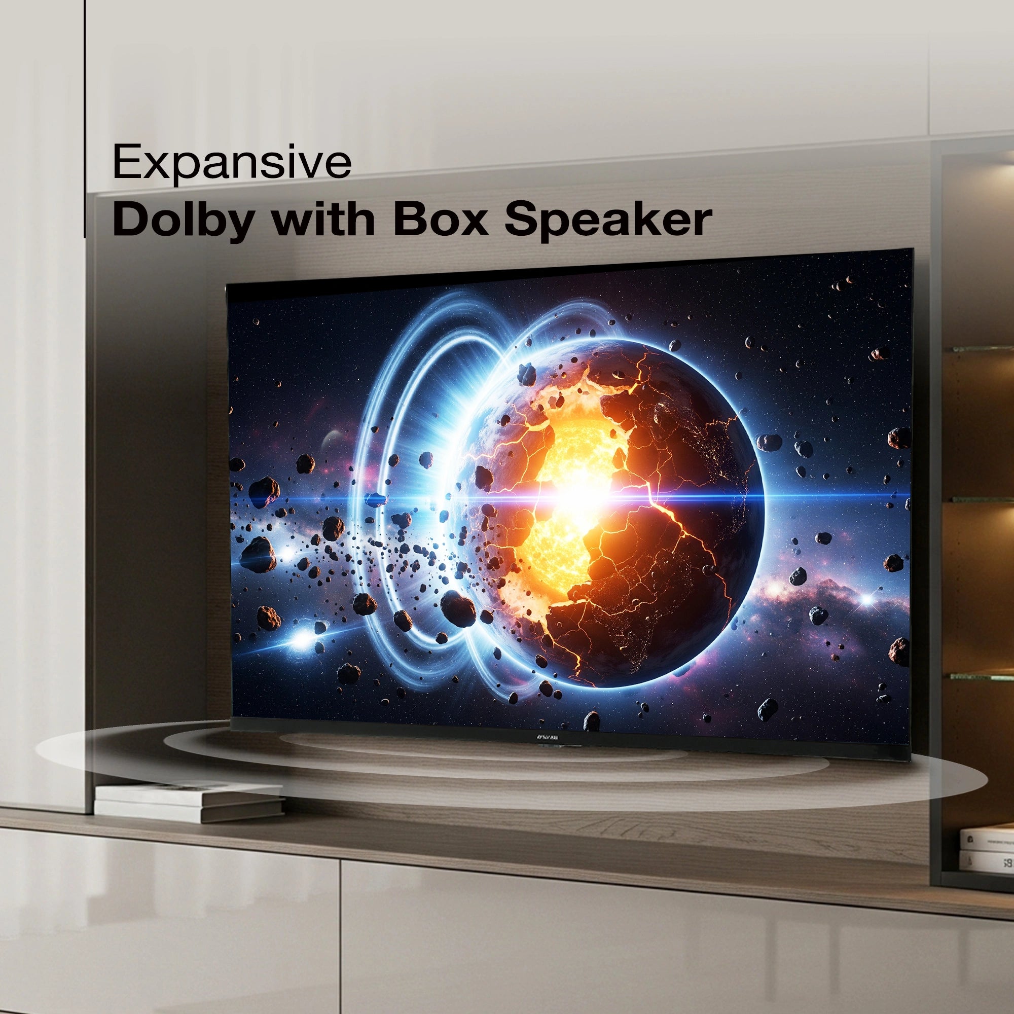 Sansui 109cm (43) Google TV with Full HD, HLG Display, Dolby Audio, Surround Sound, Box Speaker, HDR10 & Google Assistant